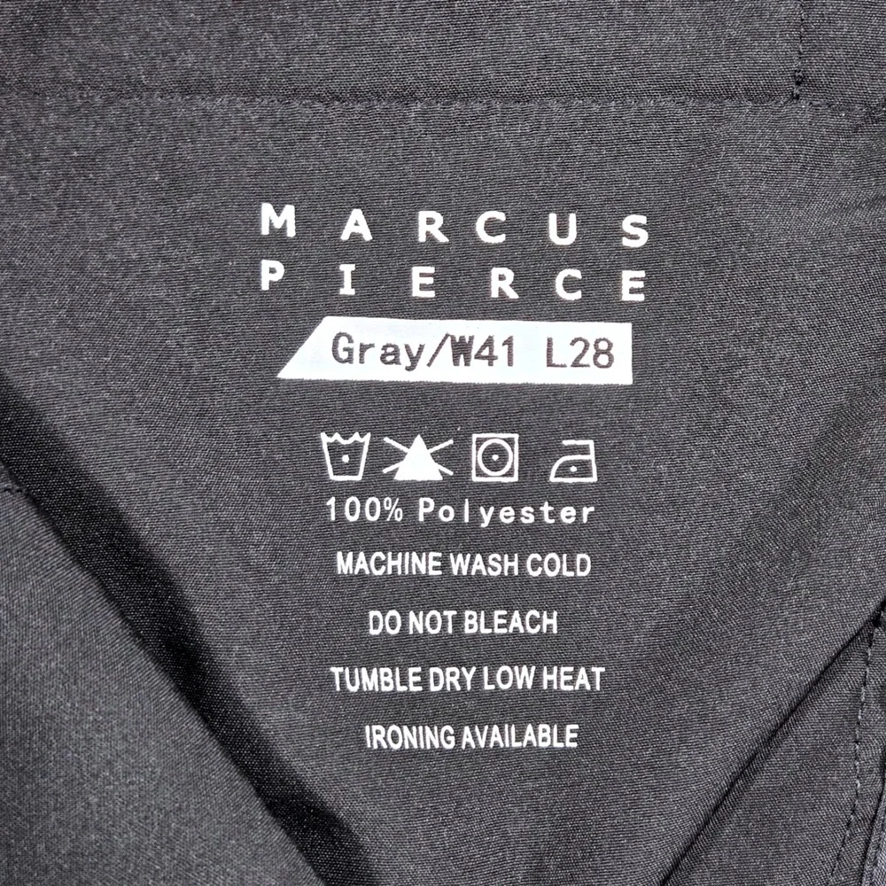 Marcus Pierce Trousers Mens 41x28 (42) Gray Excellent Performance Techwear Pants